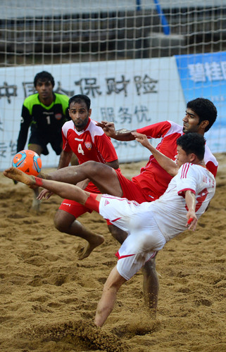 高清:中国队获得2013沙滩足球亚洲杯冠军