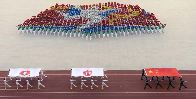 高清:第十二届全国运动会开幕式 入场仪式