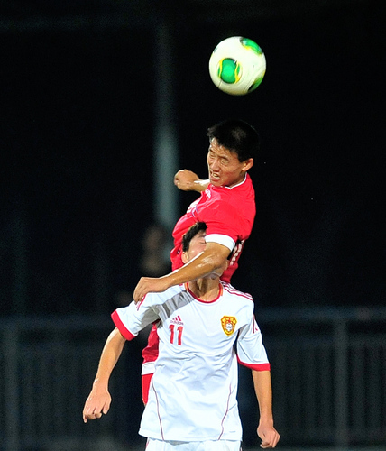 组图:亚洲U16预选赛小组赛 中国0比0战平朝鲜