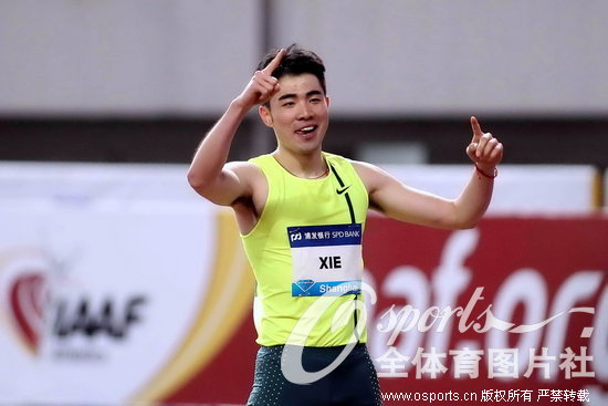 图:钻石联赛上海站男子110米栏决赛 谢文骏13