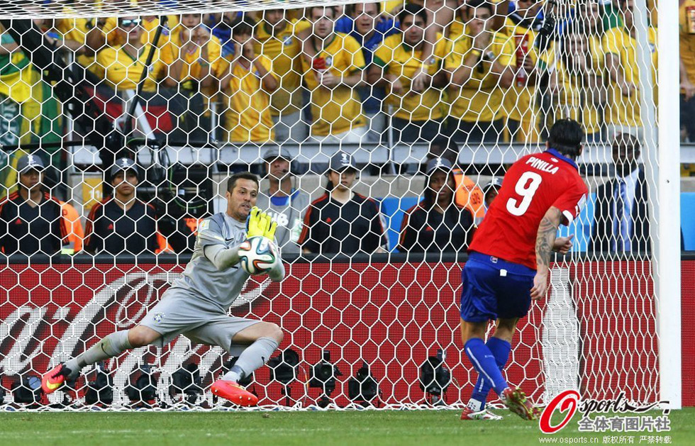 高清:巴西世界杯1\/8决赛 巴西vs智利点球大战
