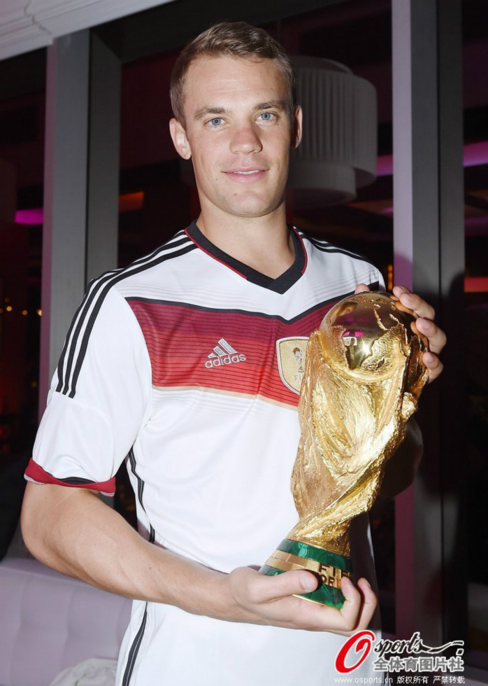 本屆世界杯金手套獎獲得者——德國“門衛”諾伊爾