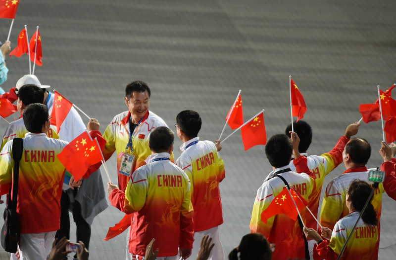 亞運會閉幕式 中國代表團入場