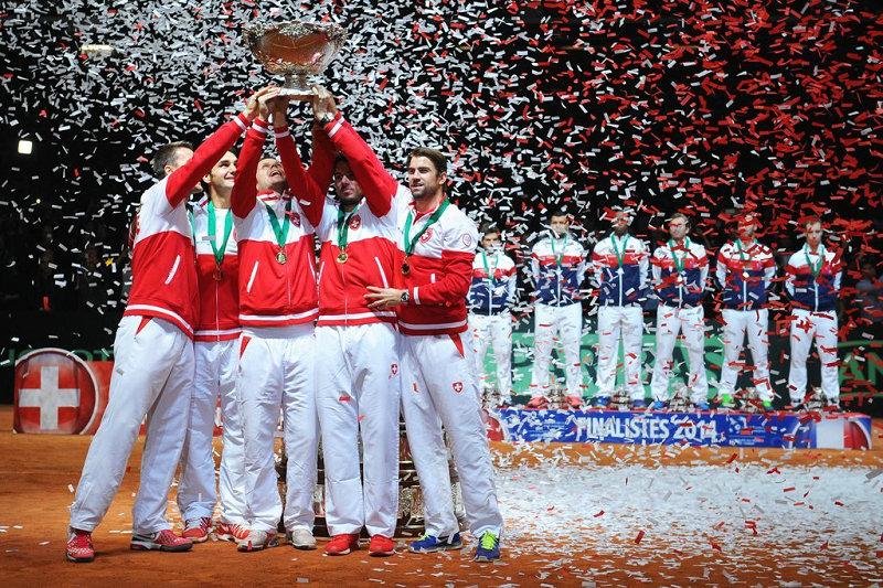 如愿以偿――2014年11月24日，2014年网球戴维斯杯决赛第3日，费德勒回勇横扫加斯奎特，助瑞士首夺戴维斯杯。