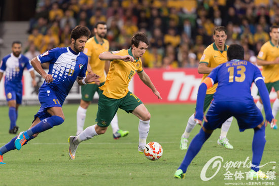 组图:2015年亚洲杯揭幕战 澳大利亚4-1胜科威