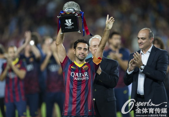 2013年，巴萨夺得西班牙超级杯冠军