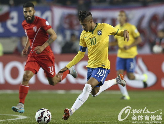 美洲杯-内马尔传射建功 巴西2-1逆转胜秘鲁