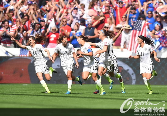 美国女足夺得世界杯冠军