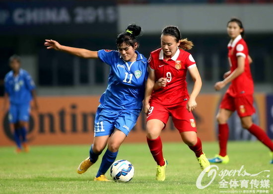 U19女足亚锦赛-两将帽子戏法 中国9-0横扫乌兹