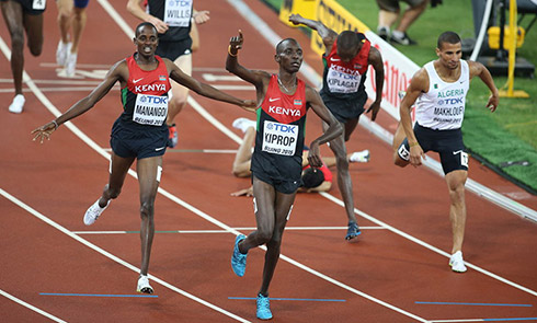 高清：男子1500米决赛 基普罗普夺金完成三连冠