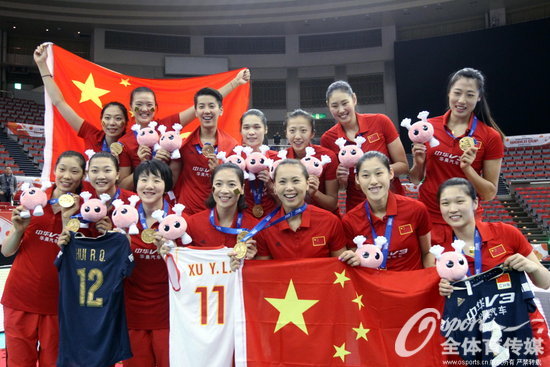 中国女排夺冠！