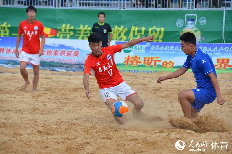 2015世界休闲体育大会开幕 沙滩足球比赛精彩