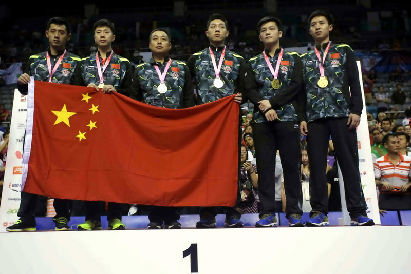 高清:世乒赛男团决赛 中国3-0胜日本第20次捧