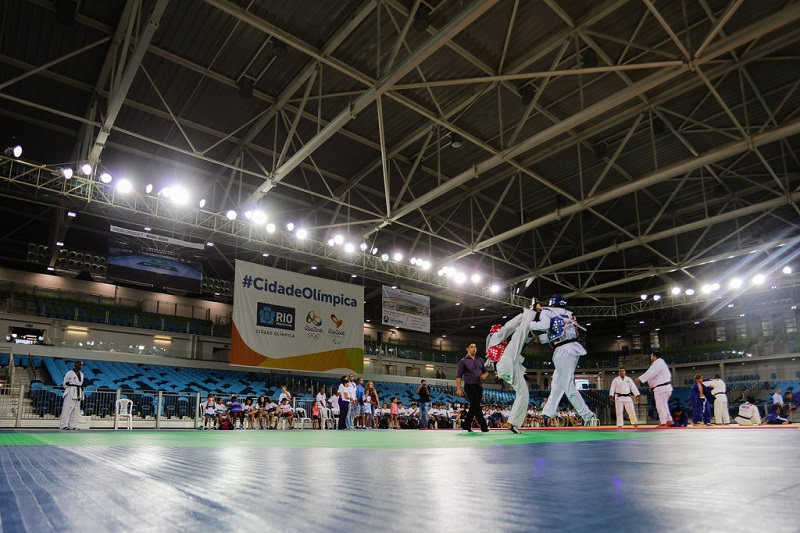 裡約奧林匹克公園新建的多功能廳，奧運會時將在此舉行擊劍和跆拳道比賽。