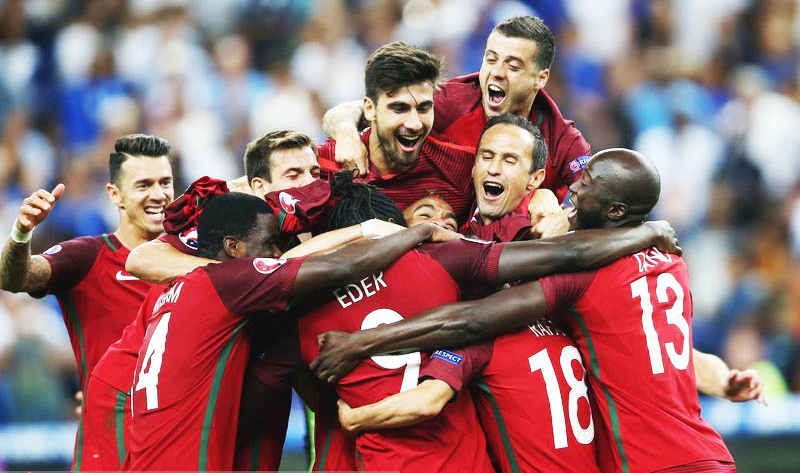 C罗伤退埃德破门 葡萄牙1-0绝杀法国夺冠