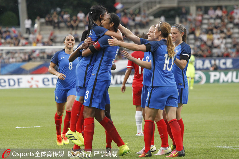 法國女足慶祝進球