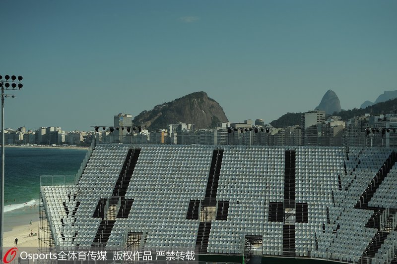 高清:里约奥运会前瞻 沙滩排球比赛场即将竣工
