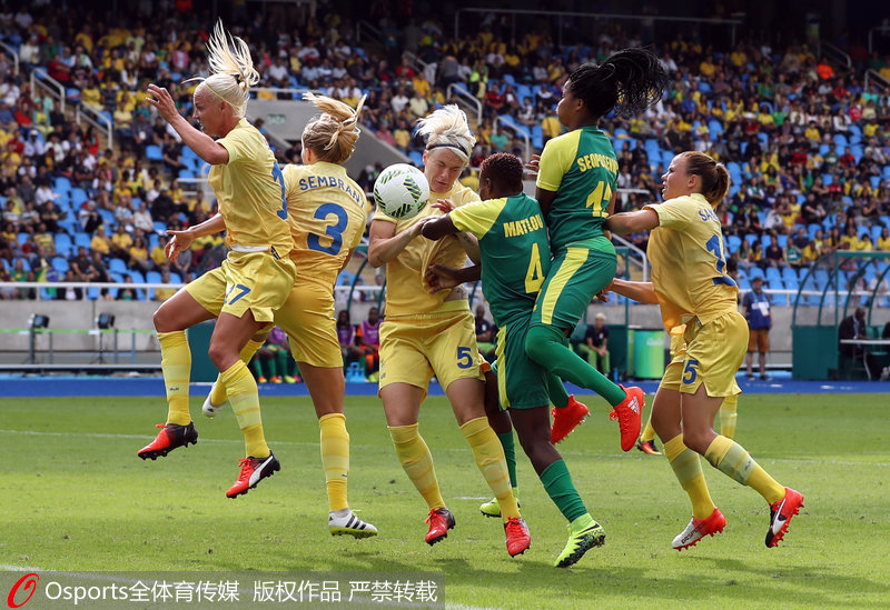 高清:里约奥运女足小组赛 E组瑞典女足1-0南非