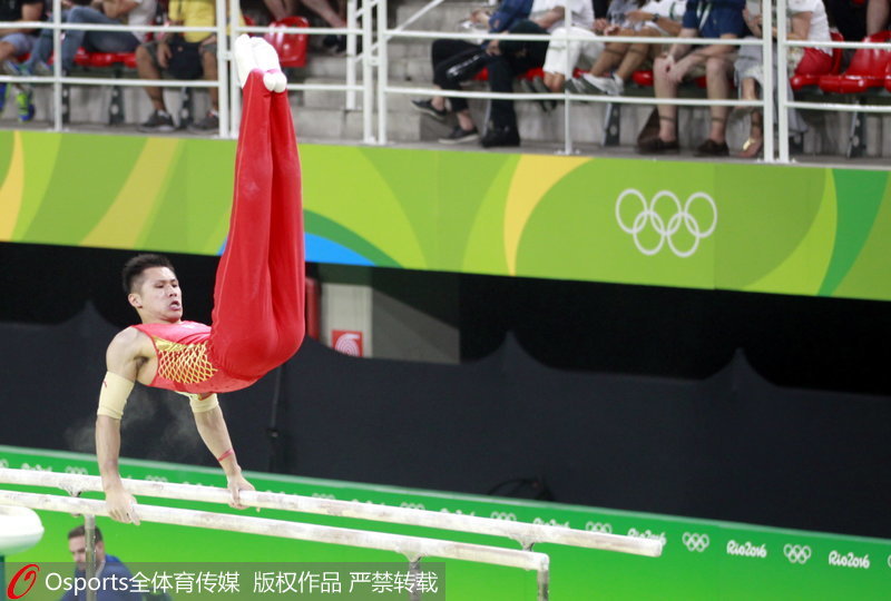 巴西當地時間8月6日下午，在裡約奧運會男子體操團體資格賽中，中國隊排名第一晉級決賽。