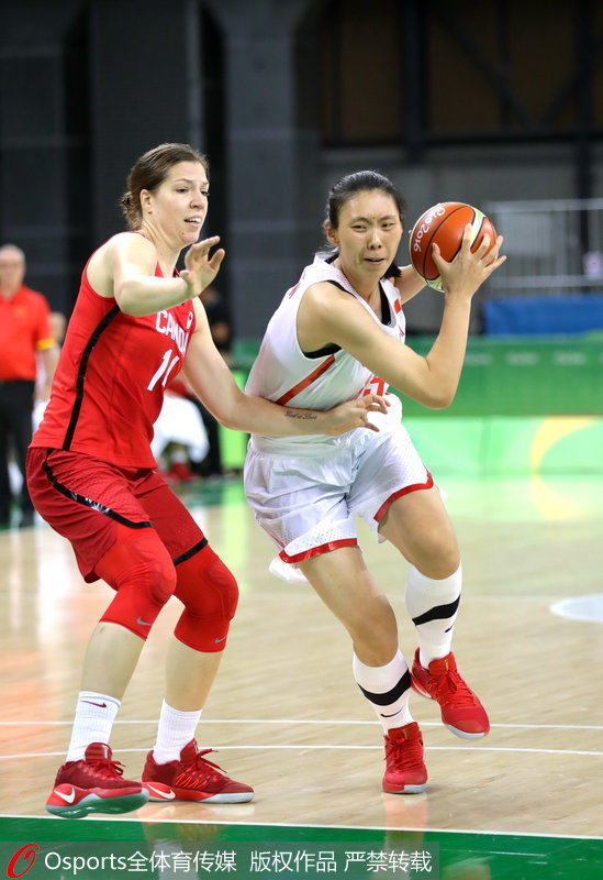 巴西當地時間8月6日14:15，裡約奧運會女籃小組賽展開爭奪，中國女籃以68-90負於加拿大女籃。