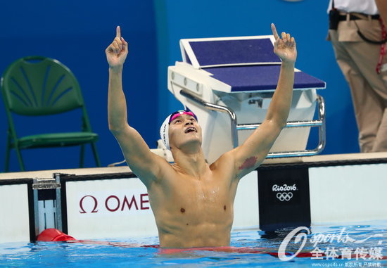 里约奥运会男子200米自由泳，孙杨强势夺金。