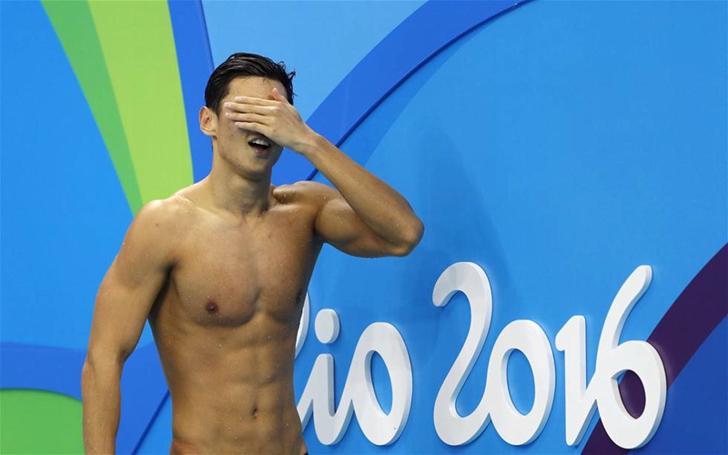 巴西當地時間8月9日晚上，在2016年裡約奧運會男子100米自由泳半決賽中，中國選手寧澤濤以48秒37的成績無緣決賽。 新華社記者丁旭攝