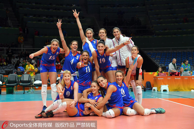 高清:奥运女排小组赛 中国队0-3负塞尔维亚