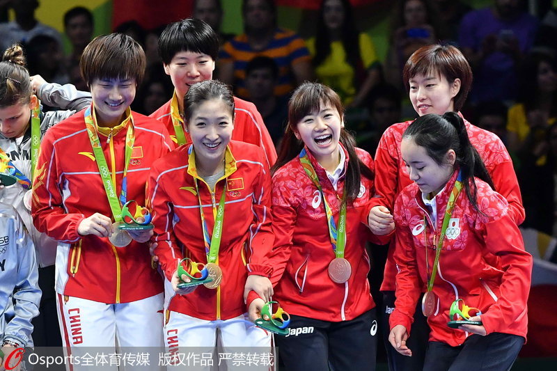 巴西當地時間8月16日晚上，在乒乓球女子團體決賽中，中國女乒以3-0戰勝對手德國，成功摘桂，實現了中國女乒的奧運三連冠。