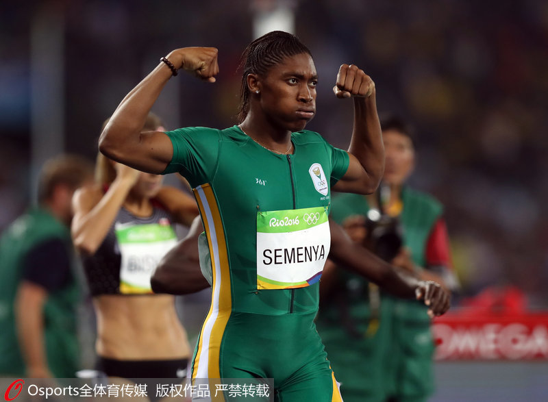 巴西当地时间8月20日晚上，在2016年里约奥运会女子800米决赛中，南非变性人塞门亚强势夺冠。