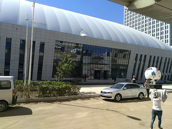 東北首座FIFA標准氣膜球場完成充氣 8月底正式開放【2】