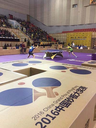 2016砂板乒乓總決賽在上海舉辦。人民網記者 王繼晟攝