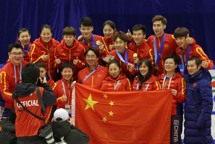 短道男子5000米接力中國隊奪冠2月22日，在日本札幌舉行的第八屆亞洲冬季運動會短道速滑男子5000米接力賽決賽中，中國隊以7分01秒983的成績奪得冠軍。【詳細】 