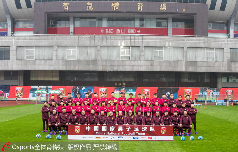 中國國家男子足球隊長沙合影
