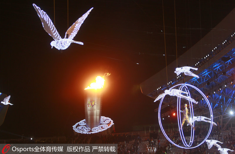 2009年第十一屆全運會開幕式，圖為主火炬。