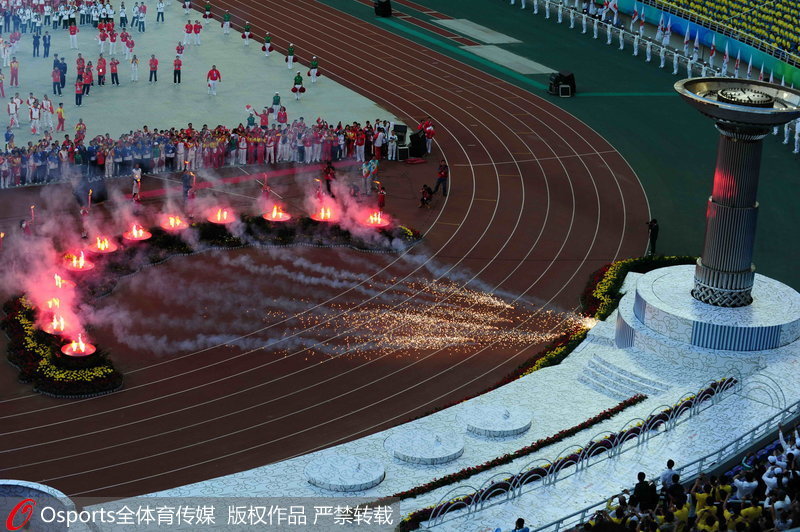 2013年第十二屆全運會開幕式，點火儀式。