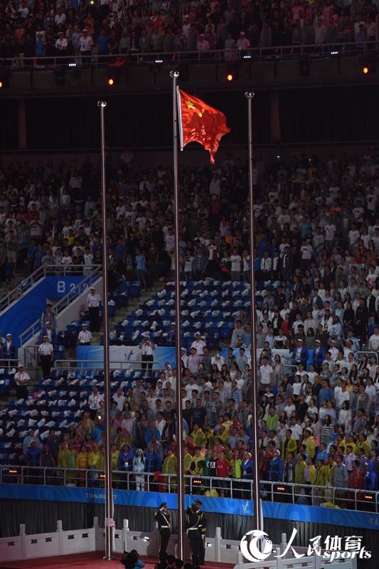 高清：第十三屆全運會開幕式舉行 升旗儀式【3】
