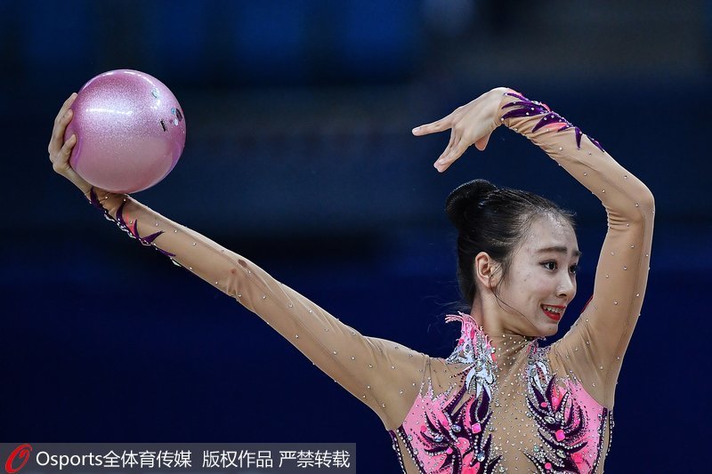 組圖：世界藝術體操錦標賽意大利站 中國選手商蓉、趙雅婷出戰