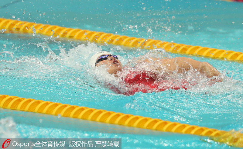 組圖：全運會女子100米仰泳決賽 傅園慧奪冠【2】