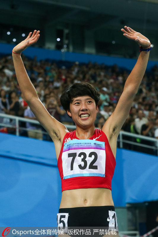 組圖：全運會女子10000米決賽 遼寧李丹奪冠