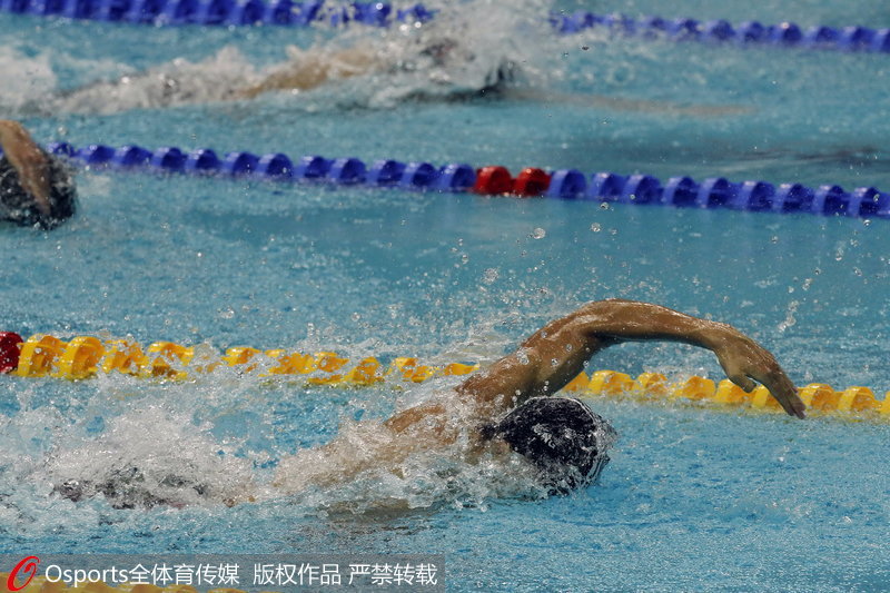 組圖：全運會男子100米自由泳決賽 寧澤濤奪冠【4】