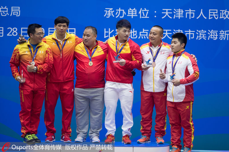組圖：全運會男子舉重85公斤級決賽 湖北隊田濤奪冠