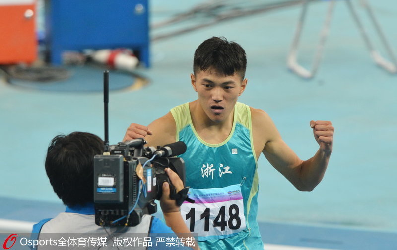 組圖：全運會男子400欄決賽 浙江隊馮志強奪冠