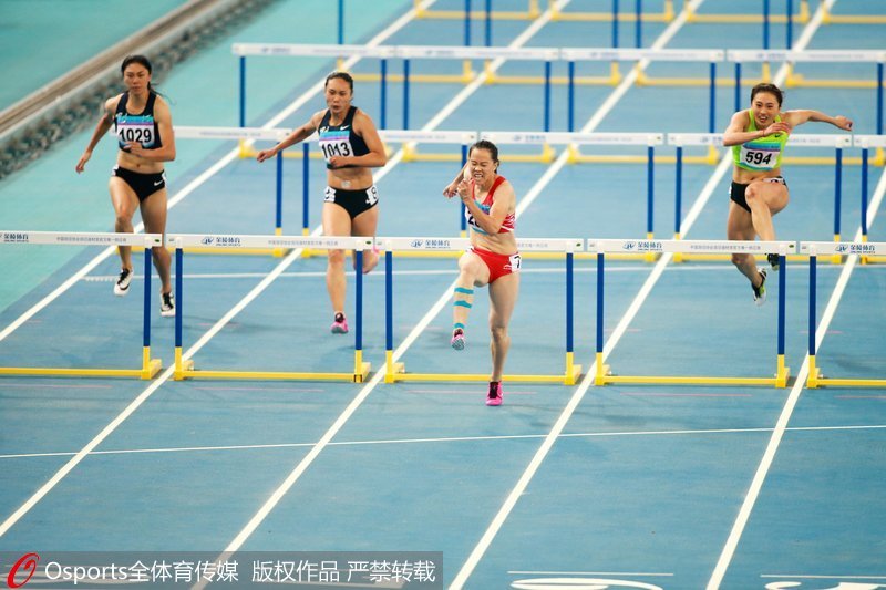 組圖：全運會女子100米欄決賽 廣東隊吳水嬌蟬聯冠軍【2】