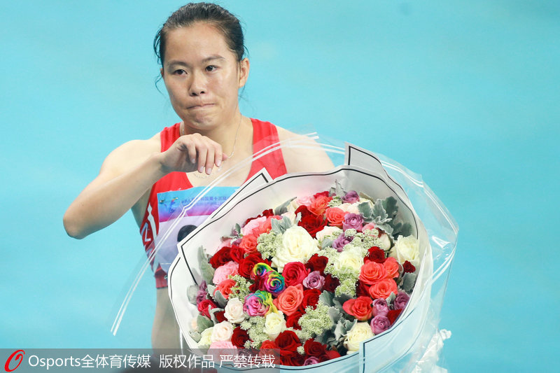組圖：全運會女子100米欄決賽 廣東隊吳水嬌蟬聯冠軍