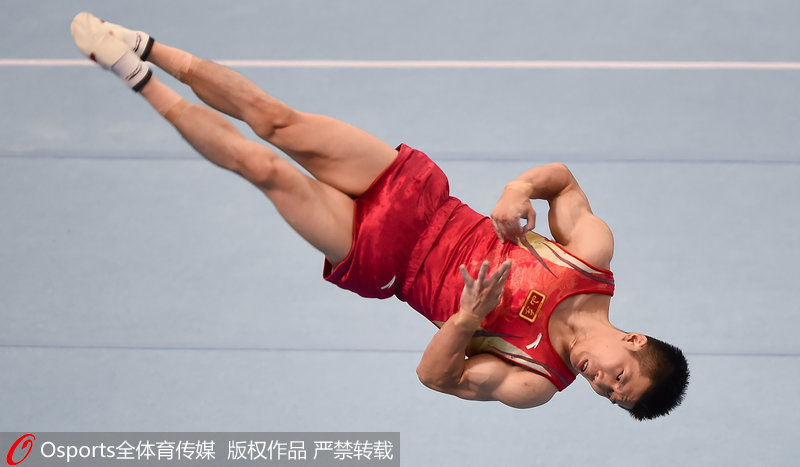 組圖：全運會體操男子自由體操決賽 天津隊穆濟勒奪冠【2】