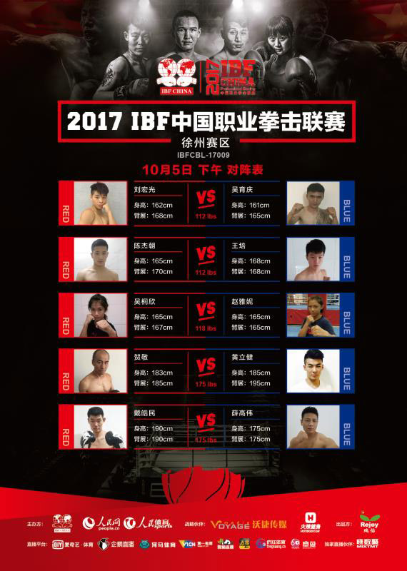 2017年IBF中国职业拳击联赛徐州赛区 10月5日下午场