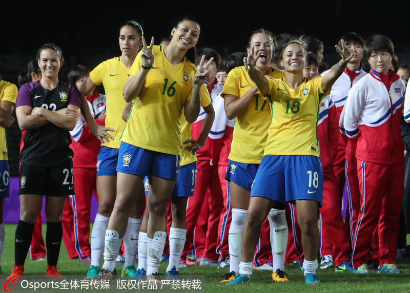 巴西隊賽后慶祝奪冠