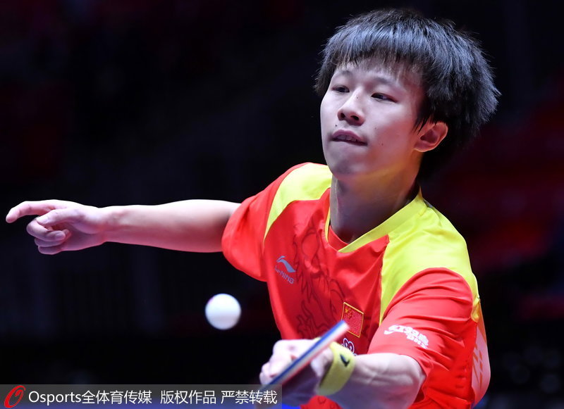 2018世乒赛团体赛:樊振东遭遇苦战 中国男队3