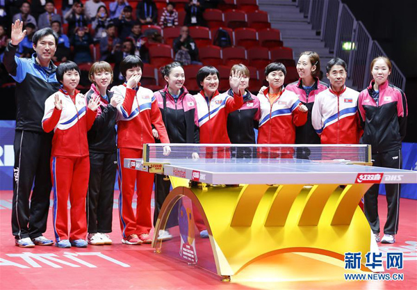 朝鲜韩国女队合并参加世乒赛余下比赛