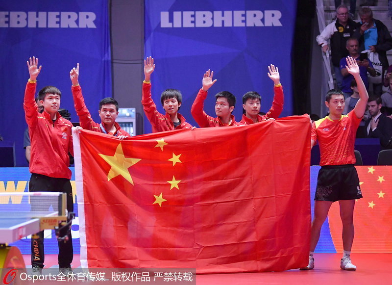 中國男隊獲得冠軍！